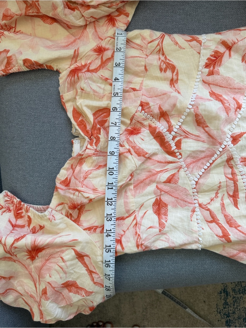 Lipsy Coral Floral Puff-Sleeve Mini Dress - Picture 8 of 10